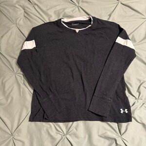 Under Armour Charcoal and White Long Sleeve Tee